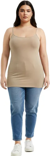 Miniatura 184 de Emmalise Camisola larga casual básica para mujer, con tirantes ajustables, top en capas