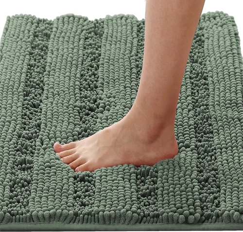Miniatura 39 de H.VERSAILTEX - Alfombras de baño, juego de 2 piezas, alfombra de contorno para baño, juego de alfombras para inodoro, alfombra antideslizante