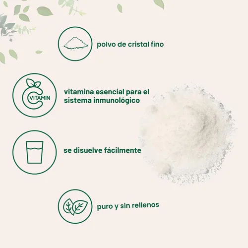 Miniatura 4 de Polvo de cristal de vitamina C puro (vitamina C soluble en agua, 1000 mg por porción), 2.2 lbs (2.2 libras), vitaminas inmunes y antioxidante