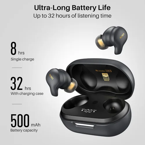 Miniatura 4 de TOZO Golden X1 - Auriculares inalámbricos Bluetooth compatibles con LDAC HD de audio-decodificación de audio, OrigX de alta resolución inalámbrico
