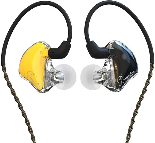 Miniatura 12 de BASN Monitores intrauditivos, Bmaster Triple Driver HiFi estéreo con aislamiento de ruido y graves mejorados para músicos, grabación de audio