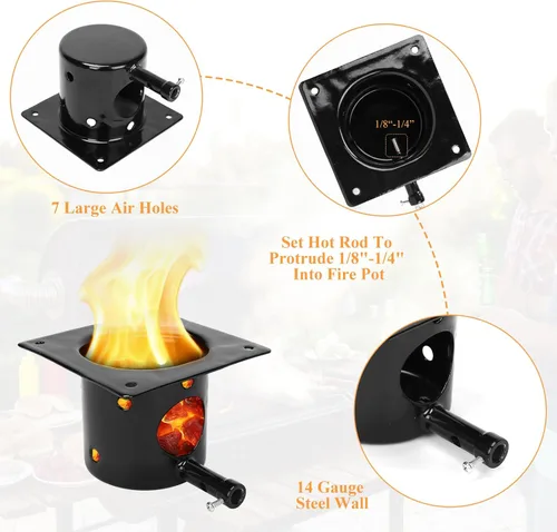 Miniatura 4 de Kit de encendido de olla y barra caliente, piezas de repuesto para parrilla de pellets Traeger y Pit Boss con removedor de cenizas, tornillos