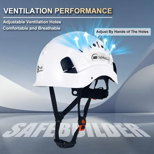 Miniatura 3 de Casco de Seguridad para Construcción ABS Casco Duro Sistema de Ventilación Ajustable Cascos Duros Protección de Cabeza para Trabajo Industrial