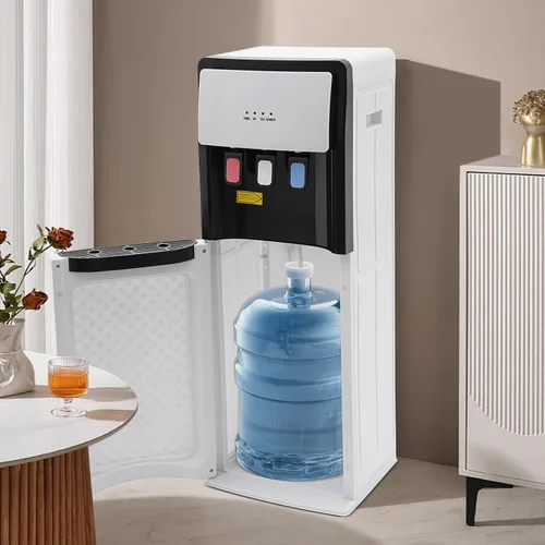 Miniatura 2 de Dispensador de enfriador de agua 3 en 1, dispensador de agua de pie de carga inferior para botellas de 5 galones, dispensador de agua caliente