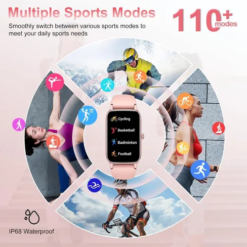 Miniatura 2 de Reloj inteligente para mujer, reloj inteligente de 1.57 pulgadas (respuesta/hacer llamada), nuevo rastreador de fitness 2025 con más de 110 modos