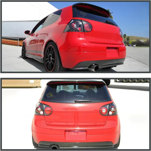 Miniatura 2 de SPEC-D TUNING JDM - Luces traseras negras compatibles con Volkswagen Golf MK5 GTI Rabbit R32 2006-2009, conjunto de par izquierdo + derecho