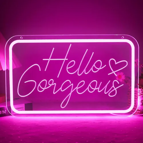 Miniatura 24 de Letreros de neón de feliz cumpleaños para decoración de pared, luz de neón LED para dormitorio, decoración de fiesta de cumpleaños de Navidad