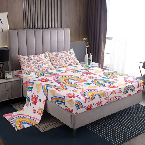 Miniatura 34 de Erosebridal Highland Cow - Juego de sábanas de tamaño individual con diseño de rosas para niños, niñas, adolescentes, adultos, animales salvajes