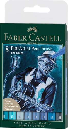 Miniatura 5 de Faber-Castell Art & Graphic Pitt Artist Pen Brush India Ink Pen, Summer Vibe, Cartera de 6, para arte, manualidades, dibujo, bocetos, hogar