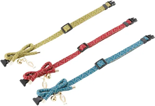 Miniatura 3 de Necoichi Zen Fish Charm Collar de gato (verde)