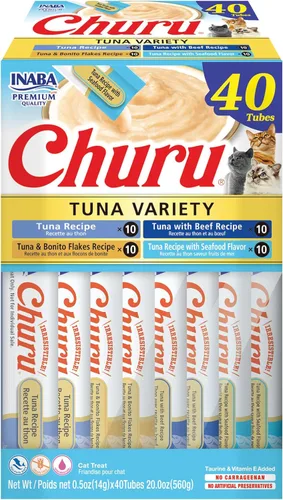 Miniatura 15 de INABA Churu - Bocadillos para gatos, puré cremoso para gatos, sin cereales, que se puede lamer y exprimir, suplemento con vitamina E y taurina, 0.5