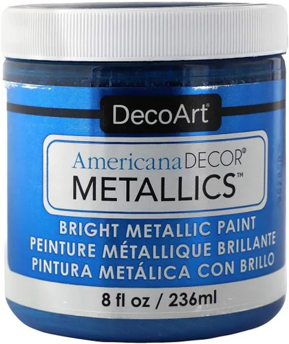 Miniatura 24 de DecoArt Americana Decor Metallics - Pintura metálica de oro de 24 quilates, paquete de 3 (8 onzas líquidas), pinturas metálicas de bricolaje