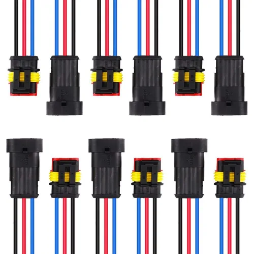Miniatura 8 de Conector Impermeable de Enchufe de 3 Pines 16AWG, Conectores de Cables Eléctricos Automotrices Macho y Hembra Arnés Adecuados para Automóvil