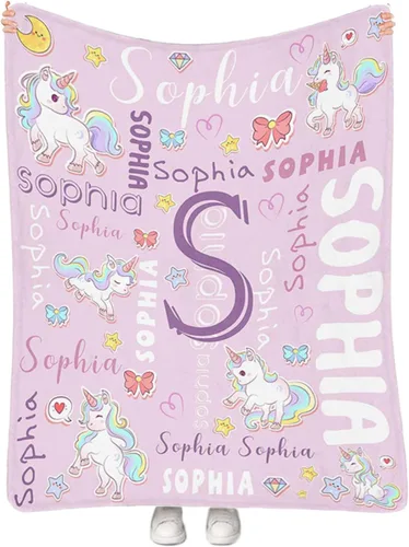 Miniatura 22 de Manta personalizada de sirena para niñas, manta de envoltura personalizada con nombre, manta de forro polar suave para niños recién nacidos, manta