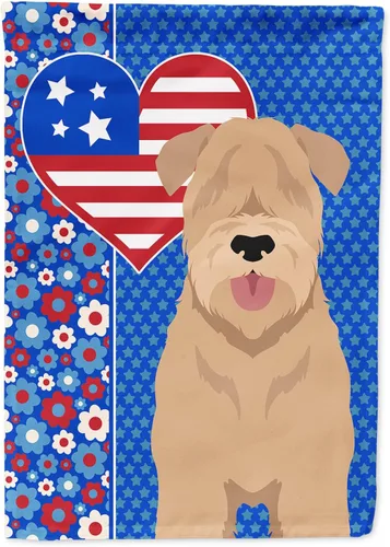 Miniatura 148 de Caroline's Treasures WDK5119GF - Bandera de jardín americana de Airedale Terrier de Estados Unidos, color negro y tostado, bandera decorativa