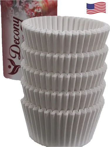 Moldes para cupcakes, 500 unidades, hechos en Estados Unidos, para hornear magdalenas, brownies, papel de grado alimenticio, inodoro, antiadherente,