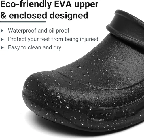 Miniatura 2 de Zapatos de chef antideslizantes para hombre zapatos impermeables de trabajo de enfermería para servicio de alimentos restaurante cocina zapatos