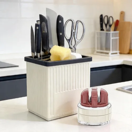 Miniatura 7 de Afilador de cuchillos de cocina con base de succión para manos libres, afiladores de cuchillos de bolsillo compactos, herramienta profesional todo