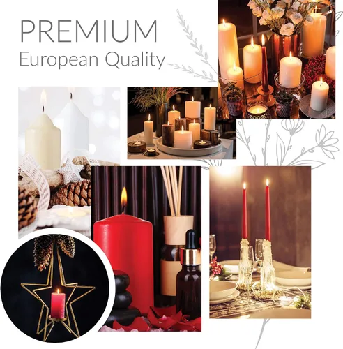 Miniatura 6 de Candelabros rectos negros – Paquete de 8 velas negras recubiertas de 6 pulgadas – Velas sin perfume de 5 horas de duración para Halloween