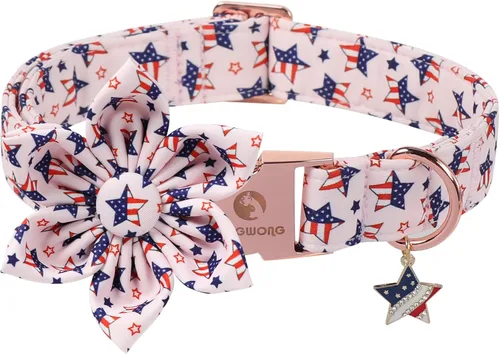 Miniatura 30 de DOGWONG Collar de perro arcoíris con bonito lazo para el Mes del Orgullo LGBT - Collar ajustable y cómodo para perros grandes, medianos y pequeños