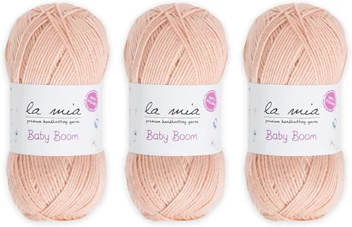 Miniatura 39 de 1 madeja La Mia Baby Boom, hilo acrílico 100% antipilling para tejer y ganchillo para tejer y ganchillo, 3.53 oz (3.5 onzas) / 820.2 ft