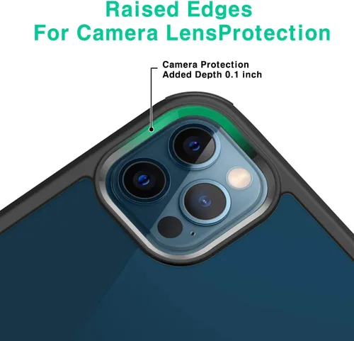 Miniatura 5 de Glass+ Funda compatible con iPhone 12/12 Pro de 6.1 pulgadas, 2020 funda transparente de cuerpo completo con protector de pantalla de vidrio