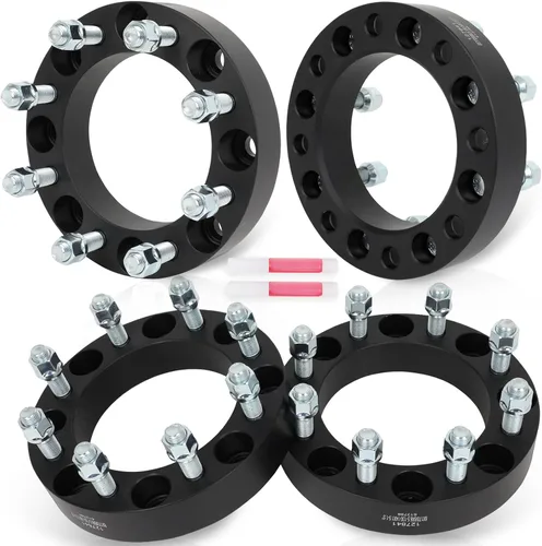 Miniatura 9 de Adaptadores espaciadores de rueda de 1.5 pulgadas, 8 x 170 a 8 x 6.5 pulgadas, 8 lengüetas, 14 x 1.5, 5.118 in, compatible con F-350 Super Duty