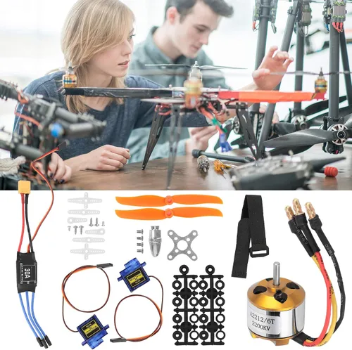 Miniatura 4 de VGEBY Conjunto de accesorios de aeronaves de control remoto, RC 2212 KV2200 Motor 6035 Hélice Servo 30A ESC Set Motor sin escobillas y Esc Motor sin