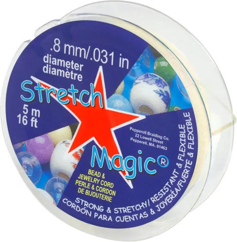 Miniatura 22 de Cordón elástico para cuentas Stretch Magic – Color negro, 0.6mm de diámetro, 100 metros (328 pies) - Fácil de anudar, cuerda fuerte y elástica