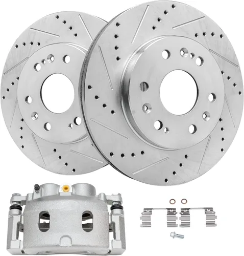 Miniatura 37 de Detroit Axle - Kit de freno delantero para Honda Odyssey 1999-2004 2001-2002 MDX Rotores de freno de disco Pinza de freno de disco con soporte