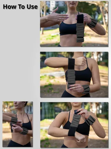 Miniatura 6 de GAOS - Pesas de muñeca y tobillo para mujer, brazaletes ponderados para pilates, yoga, caminar y entrenamiento de fuerza, ajuste ajustable, diseño