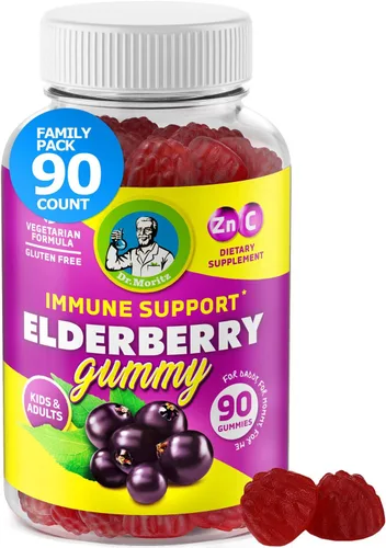 Miniatura 10 de DR. MORITZ Gomitas de saúco para niños y niños pequeños, refuerzo del sistema inmunológico, apoyo a la salud con extracto de bayas de saúco