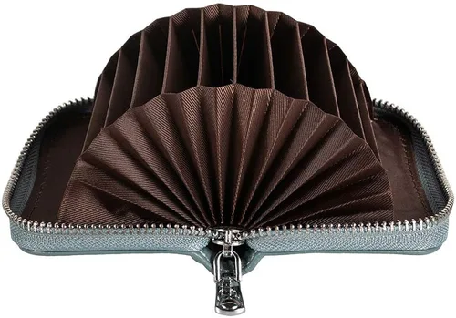 Miniatura 6 de Cartera de piel con cremallera para mujer bloqueo RFID