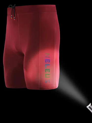Miniatura 5 de NELEUS Paquete de 3 pantalones cortos de compresión para correr con bolsillos para hombre