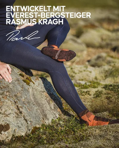 Miniatura 5 de DANISH ENDURANCE Paquete de 3 calcetines de senderismo para exteriores de corte bajo en lana merina, para mujeres y hombres