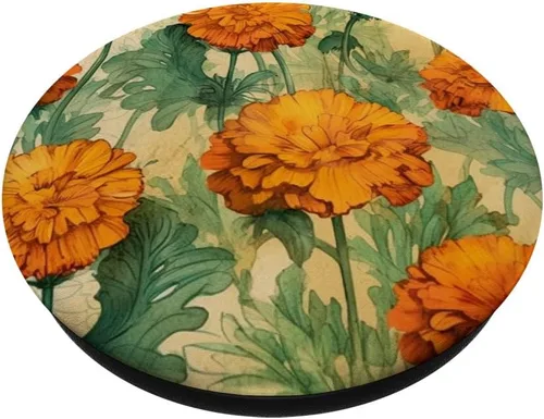 Miniatura 2 de PopSockets PopGrip estándar con diseño de flor de caléndula