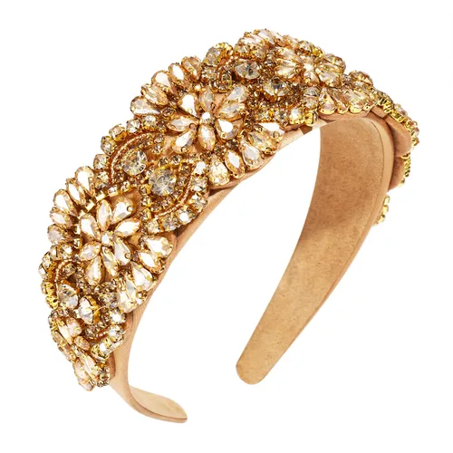 Miniatura 6 de Diademas para el cabello con cuentas de perlas adornadas con diamantes de imitación de cristal para mujeres y niñas, accesorios de aro barrocos