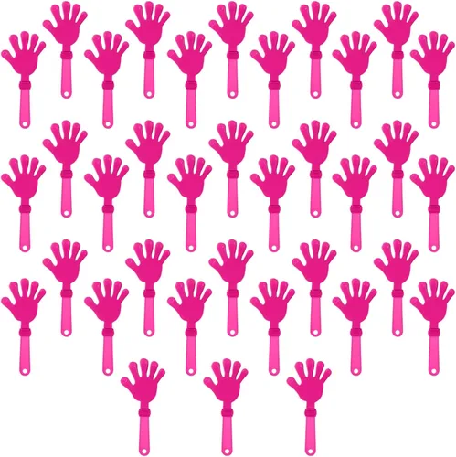 Miniatura 12 de 36 pinzas de mano color azul rey de 7.5 pulgadas para hacer ruido, regalos de fiesta, plástico para fiestas, eventos deportivos, bailar, bailar