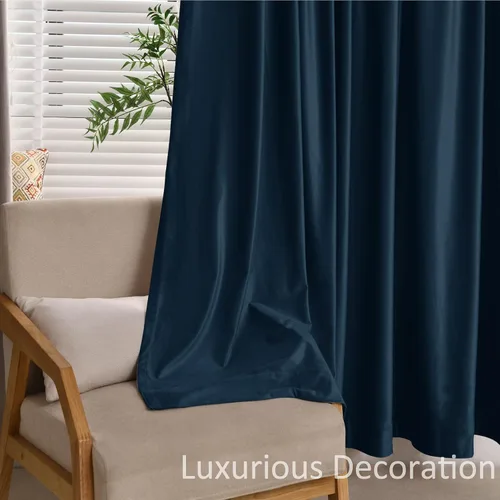 Miniatura 8 de Fcosie Cortinas de terciopelo con aislamiento térmico y grueso de 204 pulgadas de largo, con ojales en la parte superior, cortinas de terciopelo