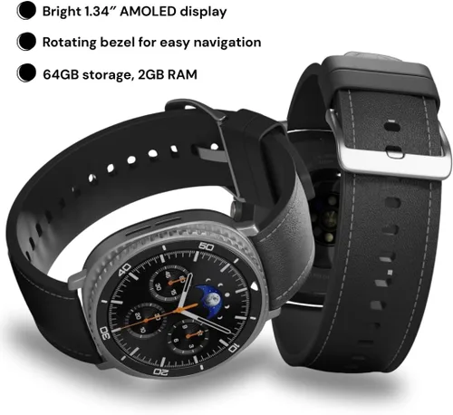 Miniatura 6 de Samsung Galaxy Watch 8 Classic 1.811 in, bisel giratorio Reloj inteligente AI con AMOLED de 1.34 pulgadas, Wi-Fi, Bluetooth, rastreador de Negro