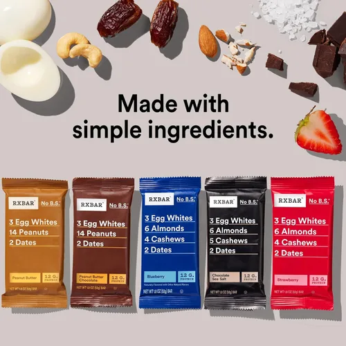 Miniatura 6 de RXBAR Barras de proteínas, barras de aperitivos, paquete variado (5 cajas, 25 unidades)