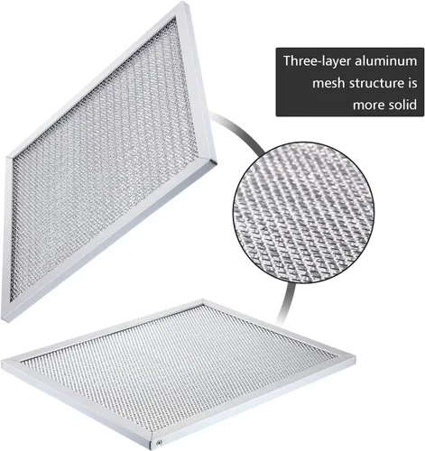 Miniatura 3 de Jovitec Paquete de 2 filtros de ventilación de aluminio para campana extractora compatibles con Broan Kenmore, F40000, 41000, 42000-K, Nutone