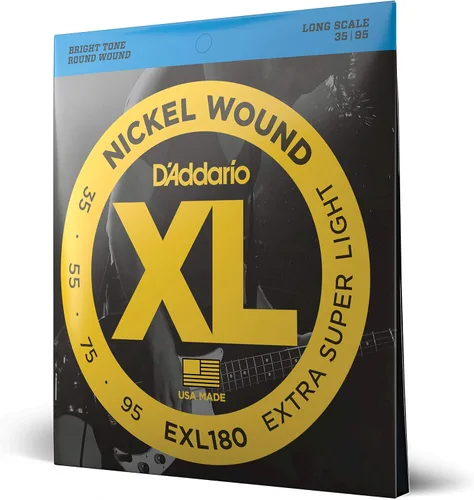 Miniatura 36 de D'Addario XL Nickel EXL170S - Cuerdas para bajo de 4 cuerdas con entonación perfecta, sensación uniforme, durabilidad potente, calibre 45-100