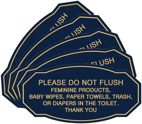 Miniatura 37 de Signs ByLITA Letrero de etiqueta victoriana Please Do Not Flush (Lt Gray), pequeño, 1 paquete Gris claro
