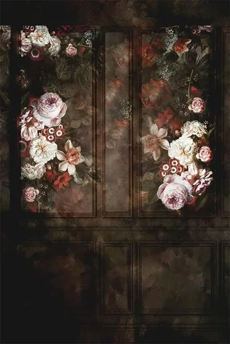 Miniatura 2 de Kate Fondo de fotos de flores abstractas de 5 x 7 pies para interiores, retro, floral, embarazada, fotografía de maternidad para estudio