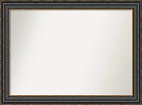 Miniatura 640 de Amanti Art Espejo personalizado, espejo de baño negro puente, espejo de pared o espejo de tocador de baño sobre el fregadero (26 x 26 pulgadas)