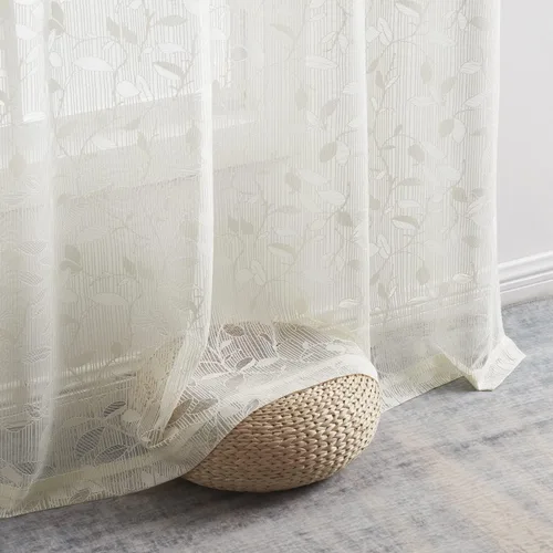 Miniatura 11 de HLC.ME Joyce - Cortina de encaje transparente para cocina, cafetería, para ventanas pequeñas, cocina y baño, 30 pulgadas de ancho x 36 pulgadas