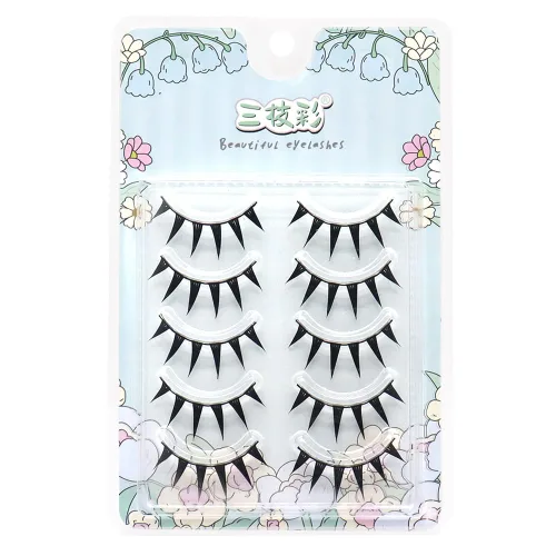 Miniatura 14 de 3 pares de pestañas postizas de aspecto natural, pestañas postizas de uso diario, tira cruzada de banda transparente para maquillaje de ojos