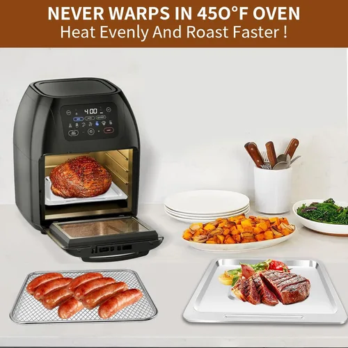 Miniatura 3 de Accesorios para freidora de aire Chefman Multifuncional Digital Air Freidora, 17 ajustes preestablecidos de pantalla táctil Fry XL 10L 10 cuartos