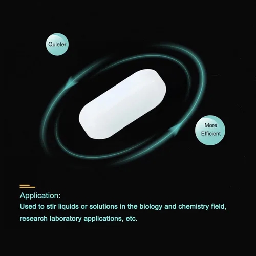Miniatura 4 de MECCANIXITY Agitador magnético mezclador barra de agitación barra 0.591 in/0.59 "cilindro forma PTFE recubrimiento imán blanco para laboratorio 8